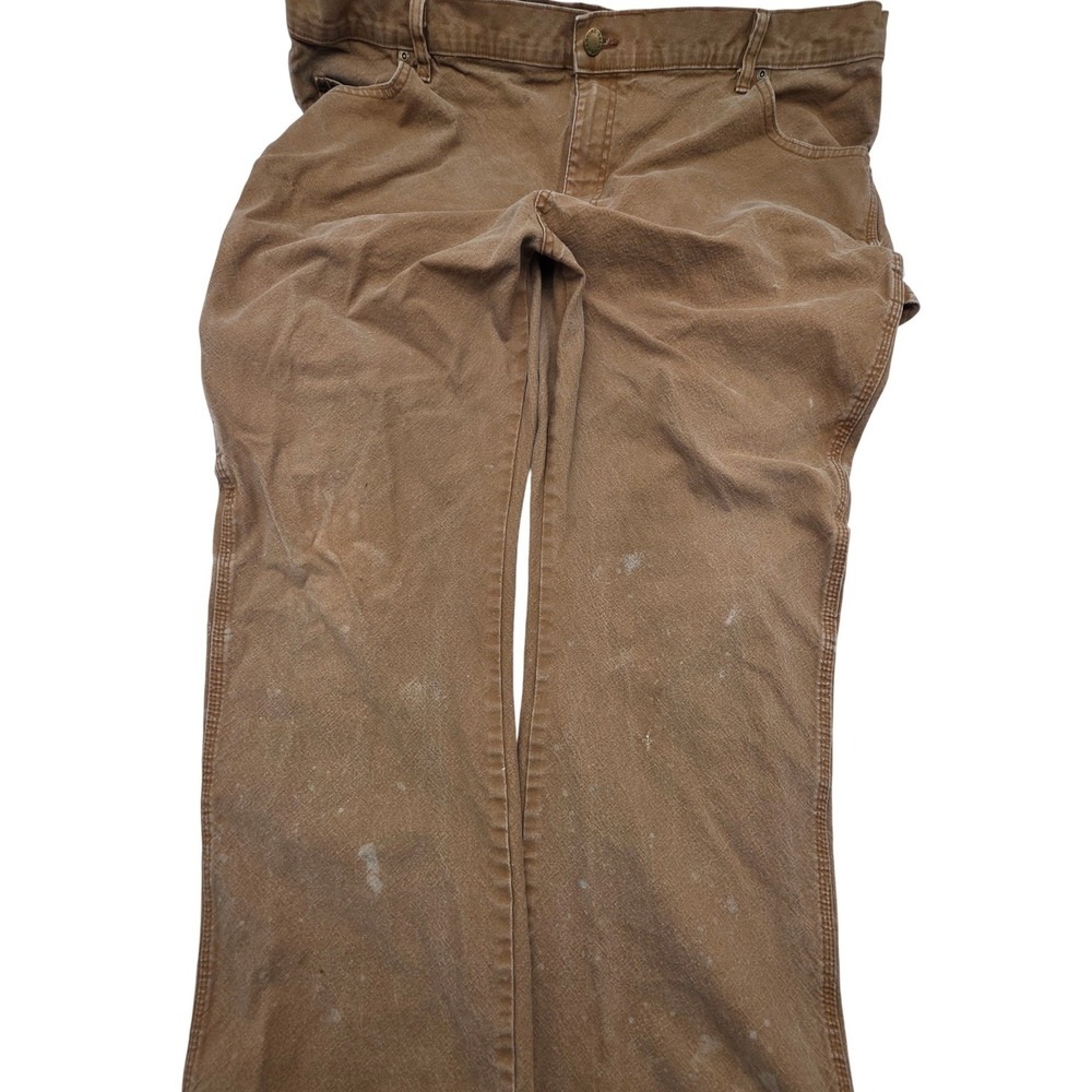 Workmens Dickies Carpenter Pants Men 42x30 Brown Canvas Utility Gorpcore Outdoor